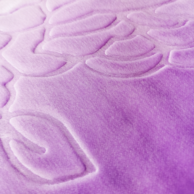 Koc akrylowy - Gruby i ciepły Jasny fiolet tłoczony faktura